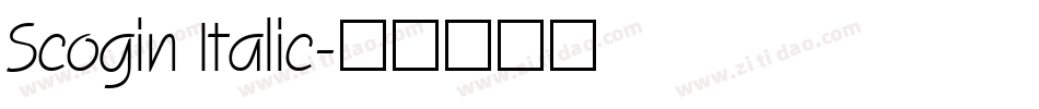 Scogin Italic字体转换